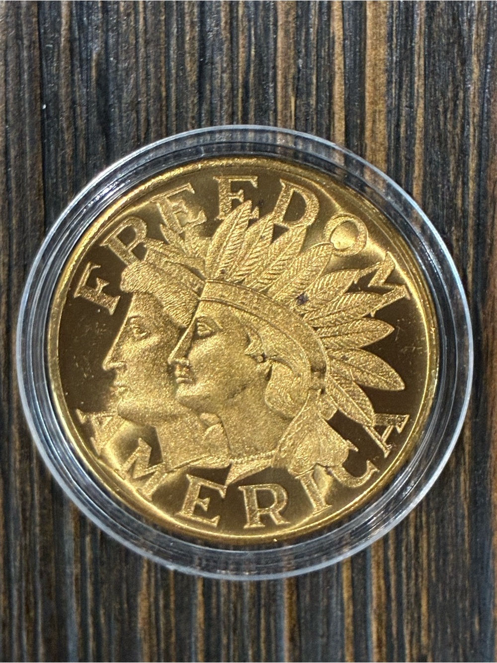 Gold Freedom America Decorative Coin